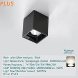 Led Surface Mounted Ceiling Downlight bedroom modern led ceiling light fixture black white cylinder Spot light for Living Room