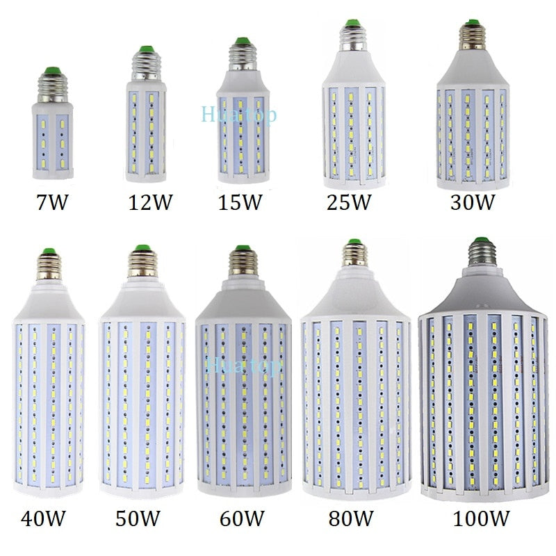 Lighting light 7W 12W 15W 25W 30W 40W 50W 60W 80W 100W AC85-265V Spot lamp E27 E26 E14 B22 E39 E40 warm cold white Led corn bulb