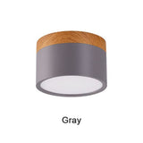 Macaron LED Downlight Dimmable 5W 7W 9W12W 15W Surface Mounted Ceiling Light Interior Decoration Nordic Wood Modern Spotlight