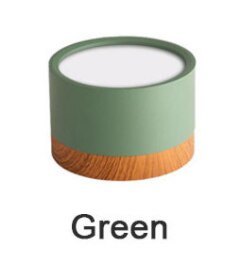 Macaron LED Downlight Dimmable 5W7W9W12W15W18W Surface Mounted Ceiling Light Interior Decoration Nordic Wood Modern Spotlight