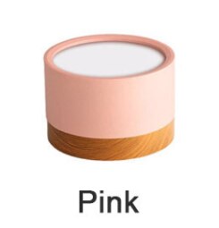 Macaron LED Downlight Dimmable 5W7W9W12W15W18W Surface Mounted Ceiling Light Interior Decoration Nordic Wood Modern Spotlight