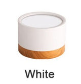 Macaron LED Downlight Dimmable 5W7W9W12W15W18W Surface Mounted Ceiling Light Interior Decoration Nordic Wood Modern Spotlight