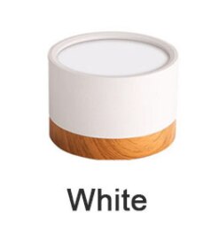 Macaron LED Downlight Dimmable 5W7W9W12W15W18W Surface Mounted Ceiling Light Interior Decoration Nordic Wood Modern Spotlight