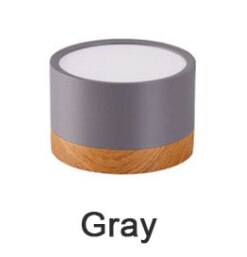 Macaron LED Downlight Dimmable 5W7W9W12W15W18W Surface Mounted Ceiling Light Interior Decoration Nordic Wood Modern Spotlight