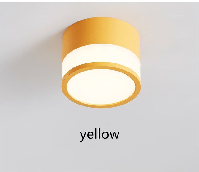 Macaron Surface Mounted Ceiling Downlight 7W 9W 12W 15W 20W LED Ceiling Spot Light AC110/220V for Kitchen Living room Decor
