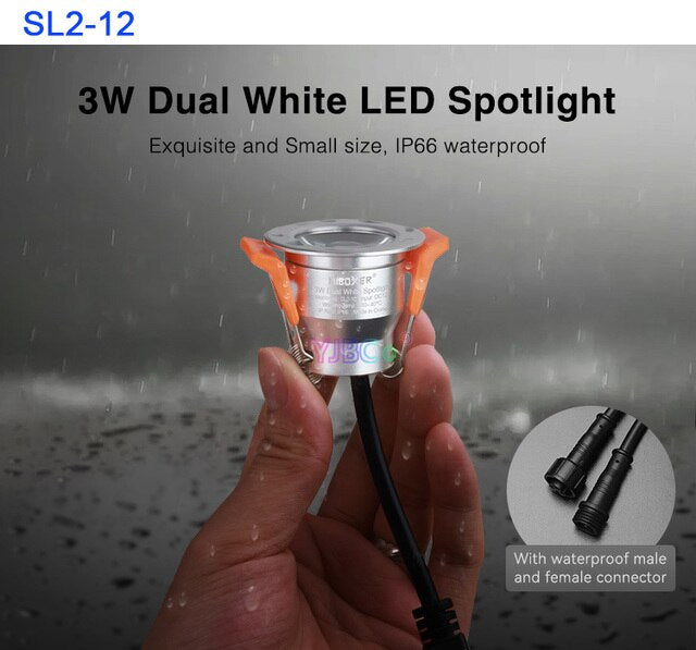 Miboxer 3W Single Color/CCT/RGB/RGBW mini LED Spotlight 12V Waterproof IP66 LED Downlight Dimmable 2.4G Remote Control