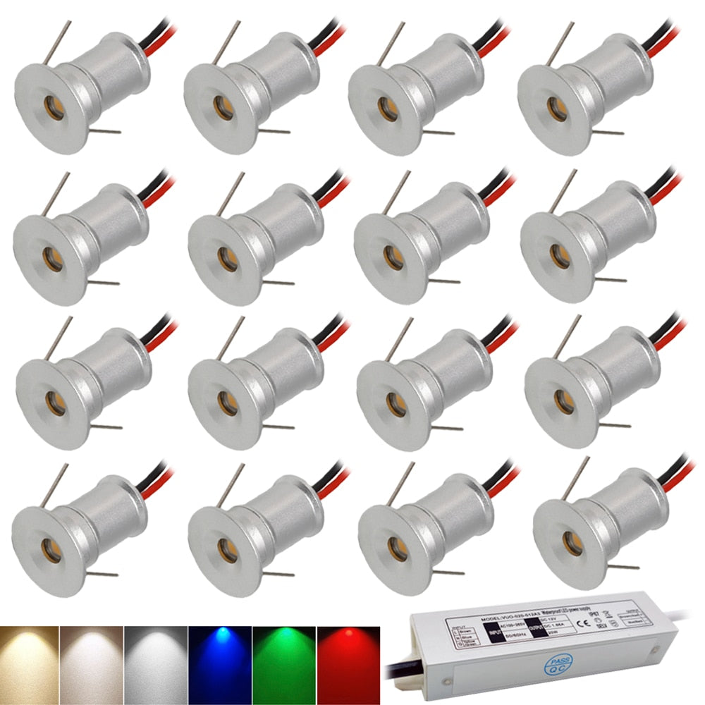 Mini LED Downlight 1W Ceiling Spotlight 15mm Recessed Spot Light with ...