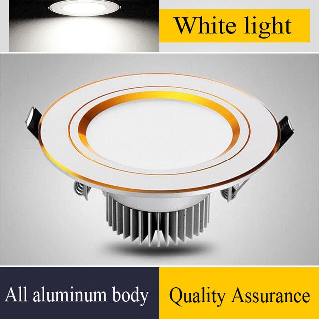 NEARCAM LED Monochrome White Aluminum Embedded 2.5/4 Inch Downlight Living Room Smart Ceiling Light Commercial Downlight