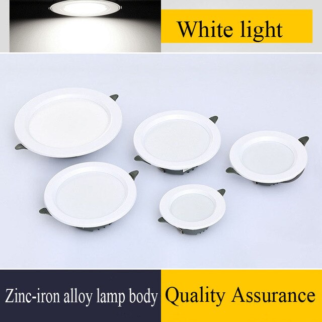 NEARCAM LED Monochrome White Aluminum Embedded 2.5/4 Inch Downlight Living Room Smart Ceiling Light Commercial Downlight
