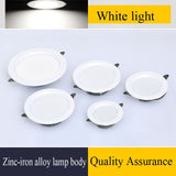 NEARCAM LED Monochrome White Aluminum Embedded 2.5/4 Inch Downlight Living Room Smart Ceiling Light Commercial Downlight