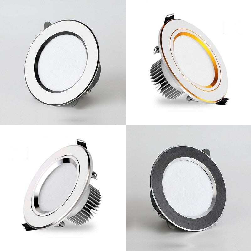 NEARCAM LED Monochrome White Aluminum Embedded 2.5/4 Inch Downlight Living Room Smart Ceiling Light Commercial Downlight