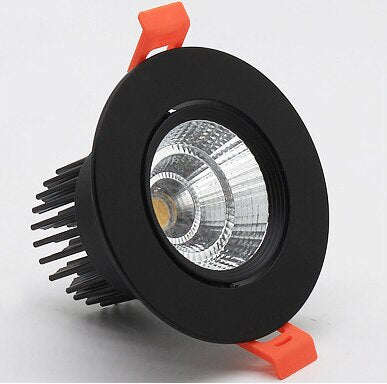 New LED Spotlight Ceiling Light Embedded LED COB Downlight Dimmable 220V 110V Warm/Pure/Cool White Round LED Spotlight