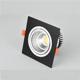New Recessed Square Dimmable LED Downlights 7W9W12W 15W18WCOB LED Ceiling Lamp Warm/Cold White LED Spot Lights Indoor Lighting