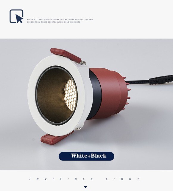 Nordic LED Recessed spot light 15W 12W Anti Gare Downlight led living room spotlight AC220V 110V LED downlight for Indoor lights