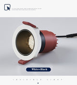 Nordic LED Recessed spot light 15W 12W Anti Gare Downlight led living room spotlight AC220V 110V LED downlight for Indoor lights