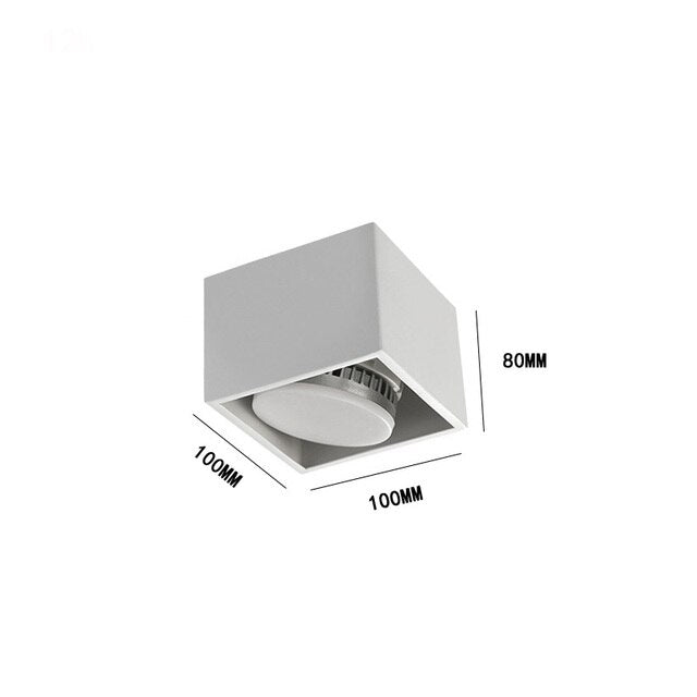Nordic Square LED Surface Mount Downlight + Replaceable GX53  LED Lamp 7W 9W 12W LED Spot Light for Living room Bedroom