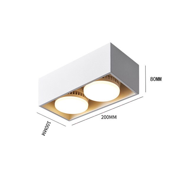 Nordic Square LED Surface Mount Downlight + Replaceable GX53  LED Lamp 7W 9W 12W LED Spot Light for Living room Bedroom