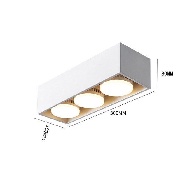 Nordic Square LED Surface Mount Downlight + Replaceable GX53  LED Lamp 7W 9W 12W LED Spot Light for Living room Bedroom
