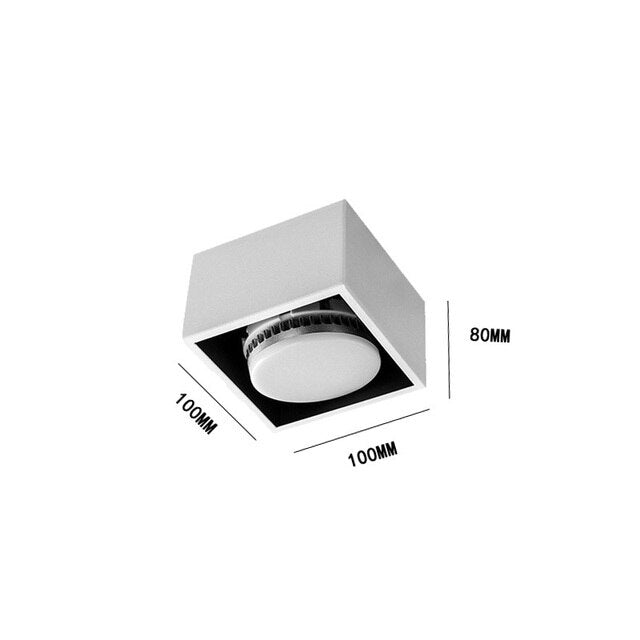 Nordic Square LED Surface Mount Downlight + Replaceable GX53  LED Lamp 7W 9W 12W LED Spot Light for Living room Bedroom