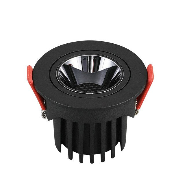 QIUBOSS New LED Downlights 220V for Bedroom Dimmable Led Recessed Spotlights 15W Anti Glare Ceiling Lamps for Background Indoor