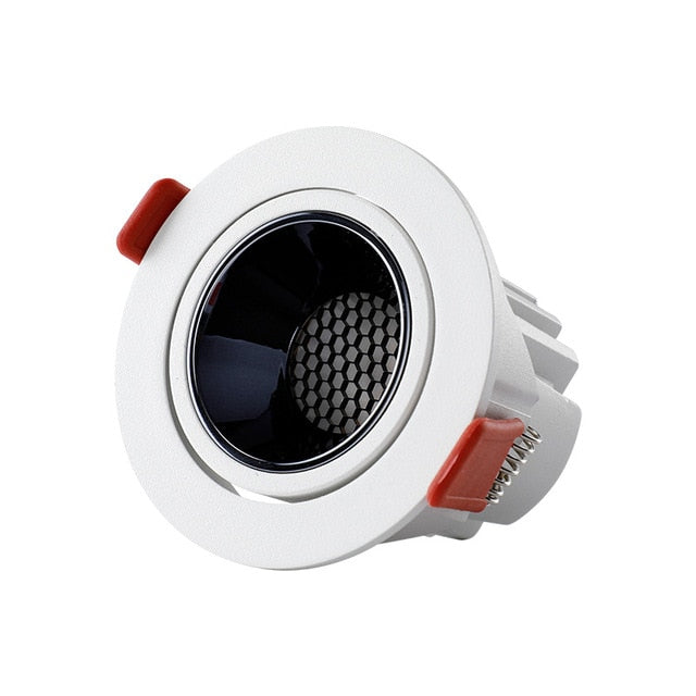 QIUBOSS New LED Downlights 220V for Bedroom Dimmable Led Recessed Spotlights 15W Anti Glare Ceiling Lamps for Background Indoor