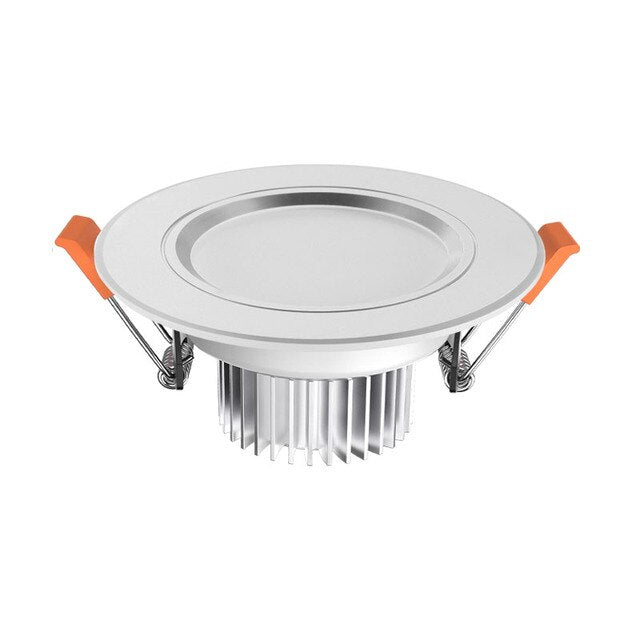 QIUBOSS Ultra-thin LED Downlights Recessed for Living Room 220V LED Ceiling Lamp 3W 5W 7W Drive-free Lighting Lights for Bedroom