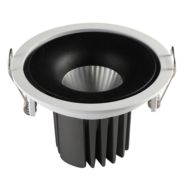 Recessed 10W LED COB Ceiling Downlight Spotlight Edge Glow 6 Colors Dimmable Live Streaming Bedroom Kitchen Hotel Decoration