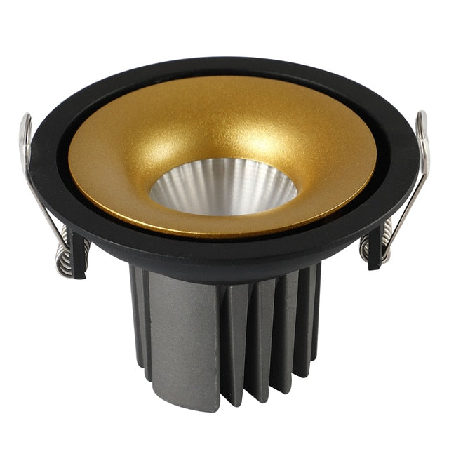 Recessed 10W LED COB Ceiling Downlight Spotlight Edge Glow 6 Colors Dimmable Live Streaming Bedroom Kitchen Hotel Decoration