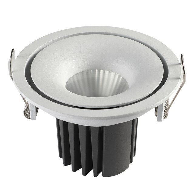 Recessed 10W LED COB Ceiling Downlight Spotlight Edge Glow 6 Colors Dimmable Live Streaming Bedroom Kitchen Hotel Decoration