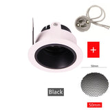 Recessed 5W LED Anti-Glare Downlights Ceiling Mounted Frame Built-in GU10/MR16 Lamp Holder Spot Lighting Fixtures Fitting AC220V