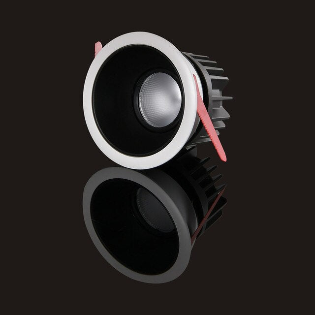 Recessed Anti-glare LED COB Spotlight 18W 20W Dimmable Downlight 5W 7W 9W 12W Celing Lamp 36° Spot AC85-265V with Driver