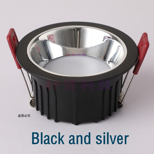Recessed Anti-glare LED Spot Light Hole Size 75MM Gold/Silver Narrow Border Downlight Living Room Spotlight Bedroom Light