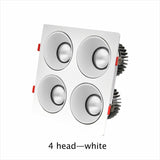 Recessed Downlight Dimmable Led Spotlight Square 4 head Led Ceiling Light Deep Light Source Anti Glare For Living Room Kitchen