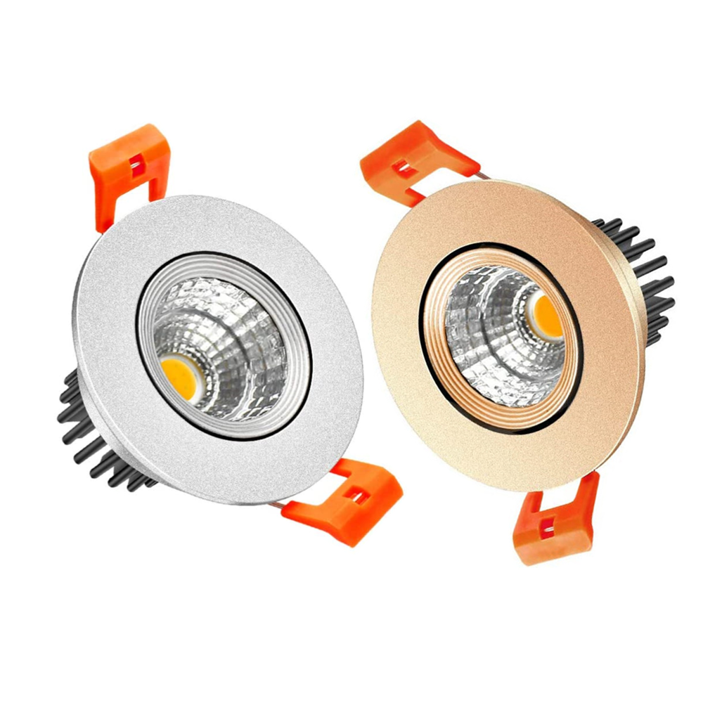 Recessed LED COB Downlight 15W 18W Dimmable Ceiling Lamp 7W 9W 12W Spot Light 110v 220v Lighting Fixtures Gold Indoor lighting