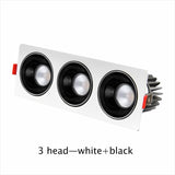 Recessed Led Downlight Dimmable Spot Light Bulb Replaceable No Flicker Led Ceiling Lamp 3 head Square Light Feature For Bedroom
