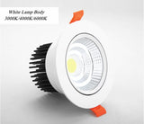 Recessed Round COB LED Downlights 5W7W9W12W LED Ceiling Spot lights AC85~265V LED Ceiling Lamps Warm /Cold White Indoor Lighting