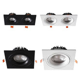 Recessed Square Dimmable LED Downlights 5W 7W 9W 12W 15W COB LED Ceiling Lamp AC85-265V Black/White LED Spot Lights Indoor Light