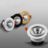 Regulable LED downlight empotrado foco 3w5w7w10w12w15w20w30w... COB AC110-220V