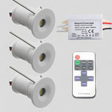 Remote 1W IP65 Mini Dimmable Led Downlight + IP67 Driver Adapter 100Lm 1Watt Outdoor Garden Party Ceiling Dimming Spot Lighting