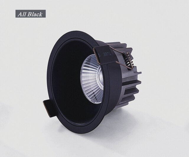 Round Recessed Anti Glare COB LED high-power Downlight 20W 18W 15W 12W 9W LED Ceiling lamp Spot lights AC85-265V Background Lamp