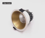 Round Recessed Anti Glare COB LED high-power Downlight 20W 18W 15W 12W 9W LED Ceiling lamp Spot lights AC85-265V Background Lamp