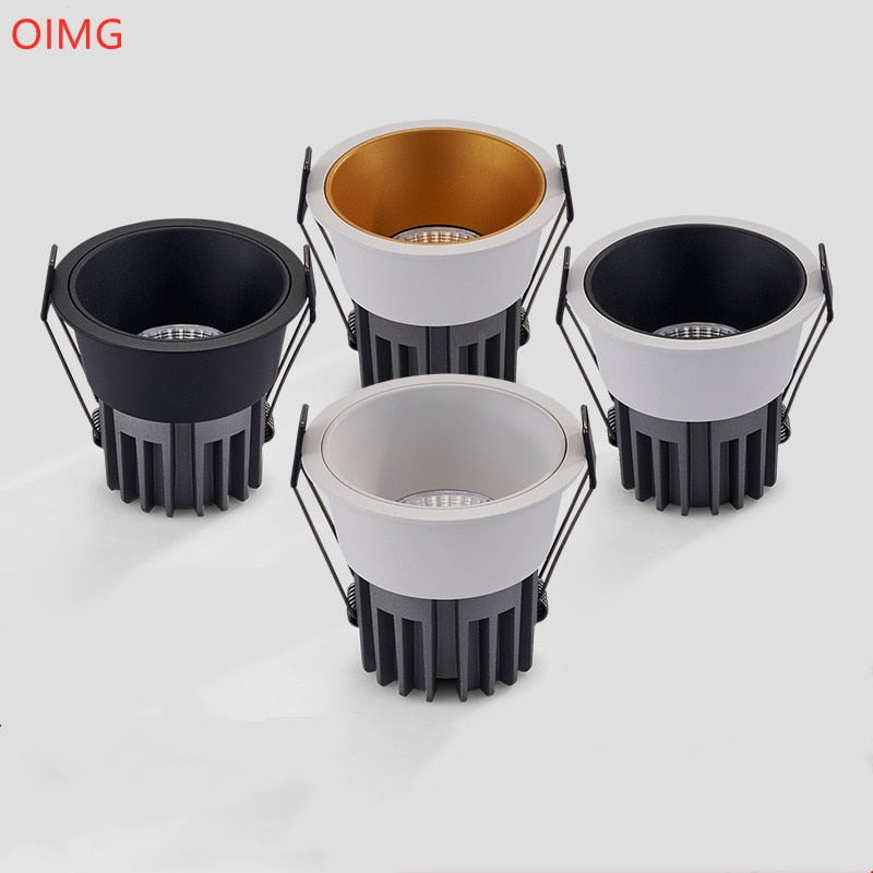 Round Recessed Anti Glare COB LED high-power Downlight 20W 18W 15W 12W 9W LED Ceiling lamp Spot lights AC85-265V Background Lamp