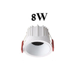 Round Square Frameless NO Dazzling COB Recessed Downlight 8W 12W 16W 24W LED Ceiling Spot Light for Bedroom Living room Kitchen