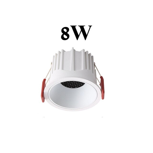 Round Square Frameless NO Dazzling COB Recessed Downlight 8W 12W 16W 24W LED Ceiling Spot Light for Bedroom Living room Kitchen