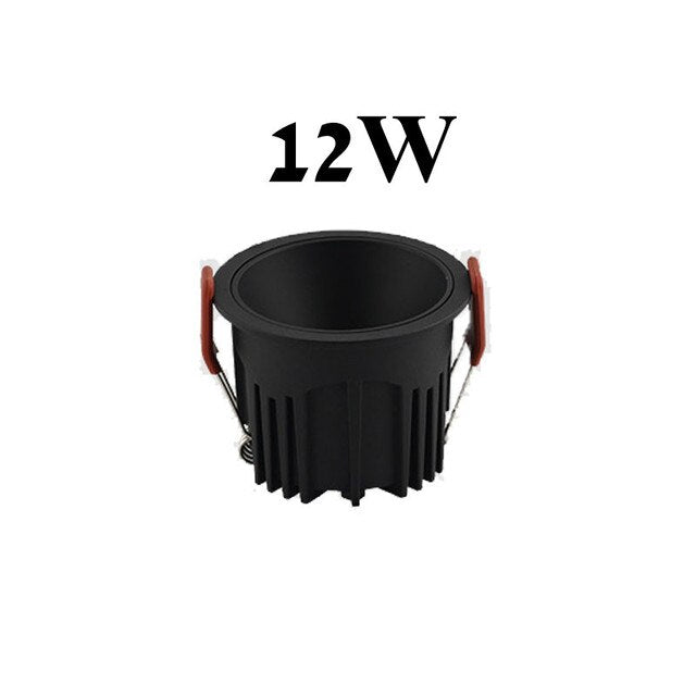 Round Square Frameless NO Dazzling COB Recessed Downlight 8W 12W 16W 24W LED Ceiling Spot Light for Bedroom Living room Kitchen