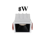 Round Square Frameless NO Dazzling COB Recessed Downlight 8W 12W 16W 24W LED Ceiling Spot Light for Bedroom Living room Kitchen