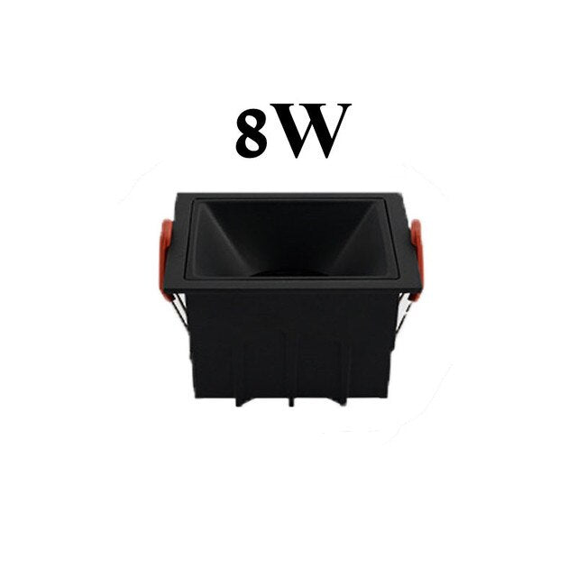 Round Square Frameless NO Dazzling COB Recessed Downlight 8W 12W 16W 24W LED Ceiling Spot Light for Bedroom Living room Kitchen