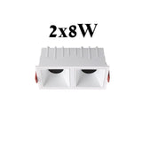 Round Square Frameless NO Dazzling COB Recessed Downlight 8W 12W 16W 24W LED Ceiling Spot Light for Bedroom Living room Kitchen