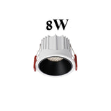 Round Square Frameless NO Dazzling COB Recessed Downlight 8W 12W 16W 24W LED Ceiling Spot Light for Bedroom Living room Kitchen