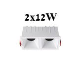 Round Square Frameless NO Dazzling COB Recessed Downlight 8W 12W 16W 24W LED Ceiling Spot Light for Bedroom Living room Kitchen